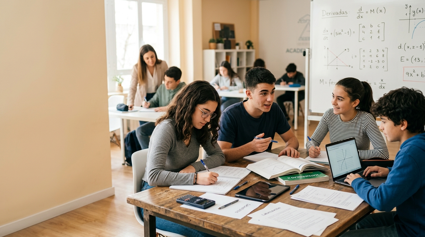 Alumnos estudiando en Academia Pitágoras