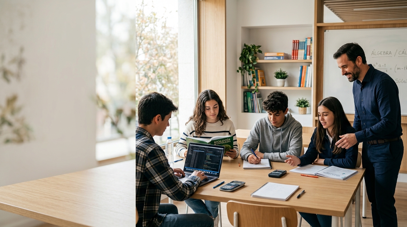 Alumnos estudiando en Academia Pitágoras