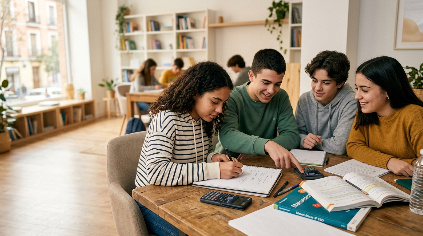 Alumnos estudiando en Academia Pitágoras